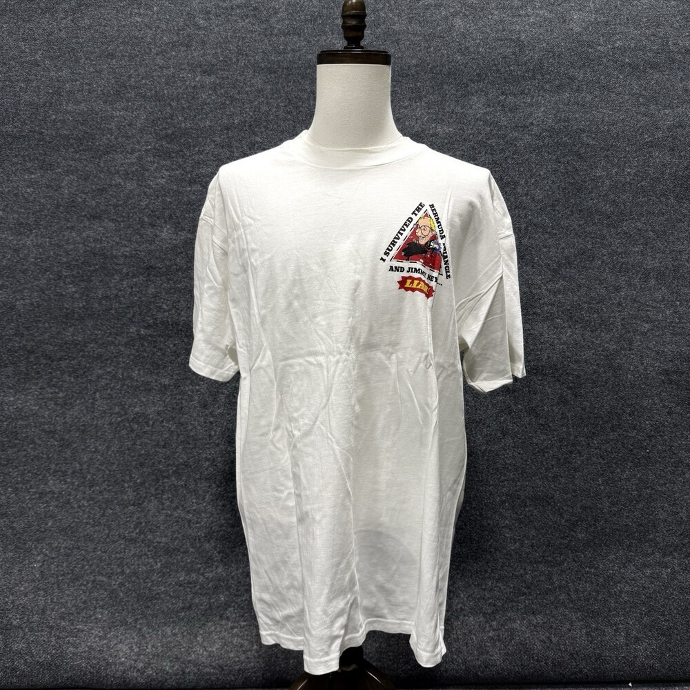 Vintage 90s Hanes Beefy-T Bermuda Triangle Jimmy Keys Piano Bar Tee XL
